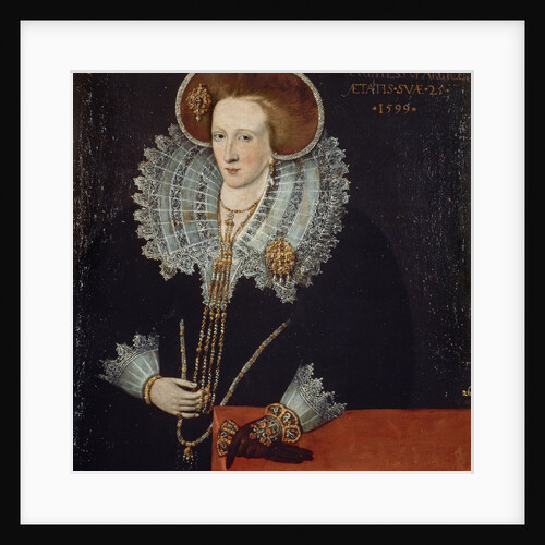 Lady Agnes Douglas, Countess of Argyll, about 1574 - 1607. Wife of the 7th Earl of Argyll by Attributed to Adrian Vanson